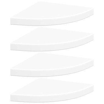 Vidaxl Kotne police 4 kosi bele 35x35x3,8 cm MDF