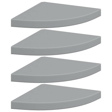Vidaxl Kotne police 4 kosi sive 35x35x3,8 cm MDF