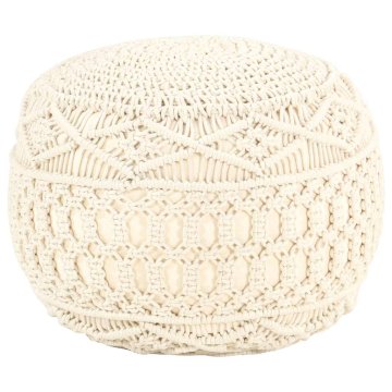 Vidaxl Ročno izdelan tabure makrame 45x30 cm bombaž