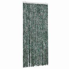 Vidaxl Zavesa proti mrčesu zelena in bela 90x220 cm šenilja