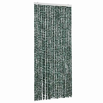 Vidaxl Zavesa proti mrčesu zelena in bela 90x220 cm šenilja