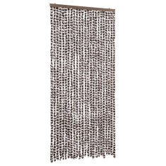 Vidaxl Zavesa proti mrčesu rjava in bela 100x220 cm šenilja