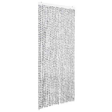 Vidaxl Zavesa proti mrčesu svetlo in temno siva 100x220 cm šenilja