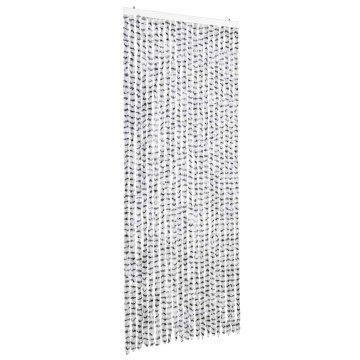 Vidaxl Zavesa proti mrčesu svetlo in temno siva 90x220 cm šenilja