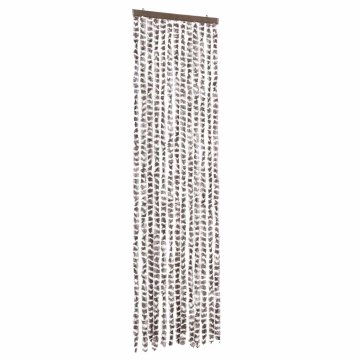 Vidaxl Zavesa proti mrčesu taupe in bela 56x185 cm šenilja