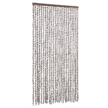 Vidaxl Zavesa proti mrčesu taupe in bela 100x220 cm šenilja