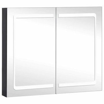 Vidaxl Kopalniška ogledalna omara Antracit 80 x 12 x 68 cm