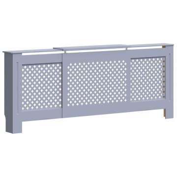 Vidaxl Pokrov za radiator MDF siv 205 cm