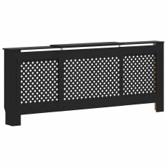 Vidaxl Pokrov za radiator črn MDF 205 cm