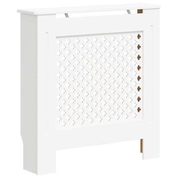 Vidaxl Pokrov za radiator MDF bel 78 cm
