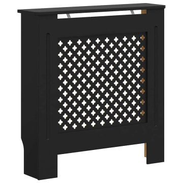 Vidaxl Pokrov za radiator MDF črn 78 cm