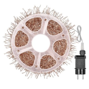 Emos LED nano veriga na bobnu, bakrena, 14,4 m, topla bela