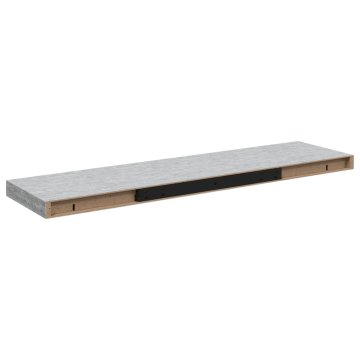 Vidaxl Stenska polica betonsko siva 90x23,5x3,8 cm MDF