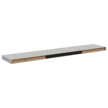 Vidaxl Stenska polica betonsko siva 120x23,5x3,8 cm MDF