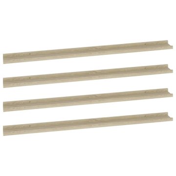 Vidaxl Stenske police 4 kosi sonoma hrast 115x9x3 cm