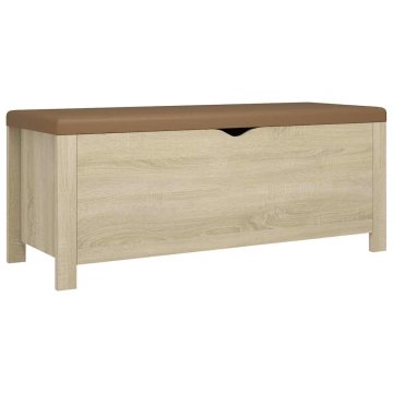 Vidaxl Škatla z blazino sonoma hrast 105x40x45 cm inženirski les