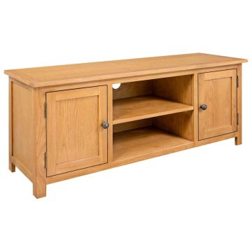 Vidaxl TV omarica 110x35x44 cm trdna hrastovina