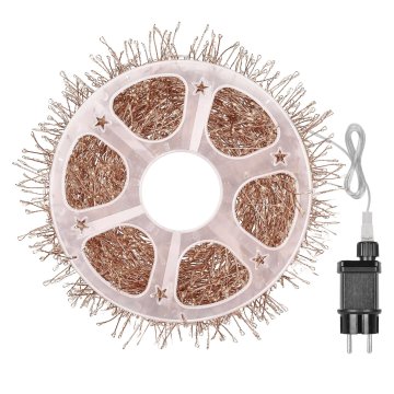 Emos LED nano veriga na bobnu, bakrena, 19,2 m, topla bela