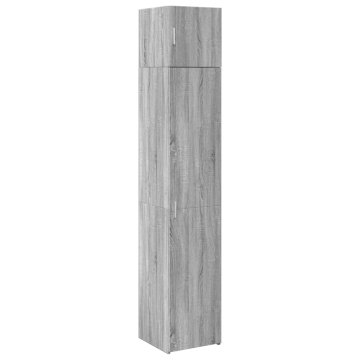 Vidaxl Ozka omara za shranjevanje siva sonoma 40x42,5x225 cm inž. les