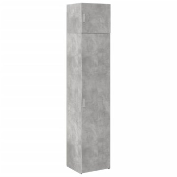 Vidaxl Ozka omara za shranjevanje betonsko siva 45x42,5x225cm inž. les