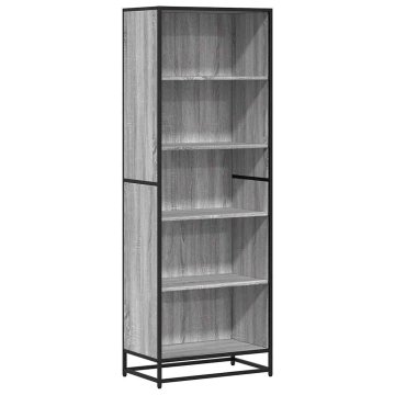 Vidaxl Knjižna omara siva sonoma 60x35x170,5 cm inženirski les