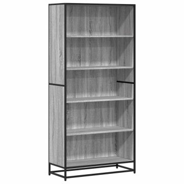 Vidaxl Knjižna omara siva sonoma 80,5x35x170,5 cm inženirski les