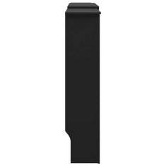 Vidaxl Pokrov za radiator črn MDF 205 cm