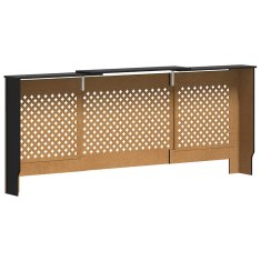 Vidaxl Pokrov za radiator črn MDF 205 cm