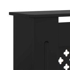 Vidaxl Pokrov za radiator črn MDF 205 cm