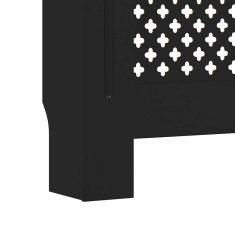 Vidaxl Pokrov za radiator črn MDF 205 cm