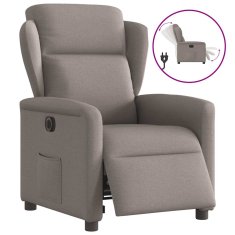 Vidaxl Električni naslanjač taupe blago