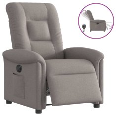 Vidaxl Električni naslanjač taupe blago