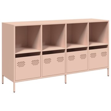 Vidaxl Komoda roza 135x39x73,5 cm hladno valjano jeklo