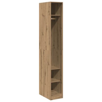 Vidaxl Garderobna omara artisan hrast 30x50x200 cm inženirski les