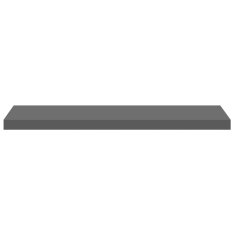 Vidaxl Stenske police 2 kosa visok sijaj sive 90x23,5x3,8 cm MDF