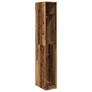 Vidaxl Garderobna omara starinski les 30x50x200 cm inženirski les