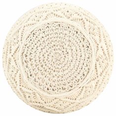 Vidaxl Ročno izdelan tabure makrame 45x30 cm bombaž