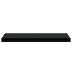 Vidaxl Stenske police 2 kosa visok sijaj črne 80x23,5x3,8 cm MDF