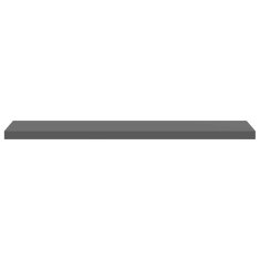 Vidaxl Stenske police 2 kosa visok sijaj sive 120x23,5x3,8 cm MDF