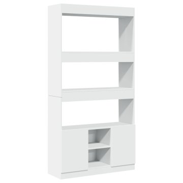 Vidaxl Visoka omara bela 92x33x180 cm inženirski les