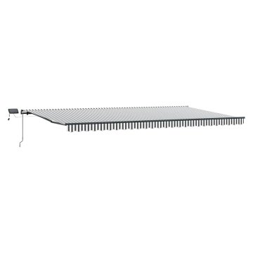 Vidaxl Ročna tenda s solarnimi LED lučkami 6 x 3 m