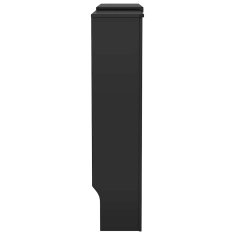 Vidaxl Pokrov za radiator črn inženirski les 205 cm