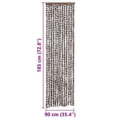 Vidaxl Zavesa proti mrčesu rjava in bela 56x185 cm šenilja