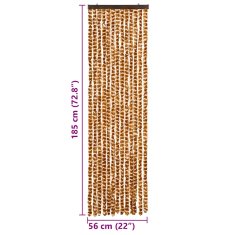 Vidaxl Zavesa proti mrčesu oker in bela 56x185 cm šenilja