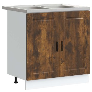 Vidaxl Kopalniška omarica Porto 2 kos Rjava 80 x 46 x 81,5 cm
