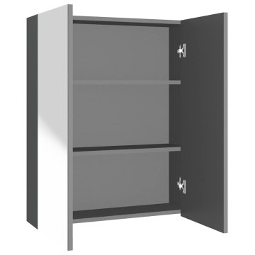 Vidaxl Kopalniška omarica z ogledalom 60x15x75 cm MDF