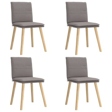 Vidaxl Jedilni stoli 4 kosi taupe blago