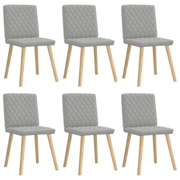 Vidaxl Jedilni stoli 6 kosov Cloud Grey Fabric