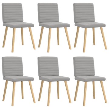 Vidaxl Jedilni stoli 6 kosov Cloud Grey Fabric