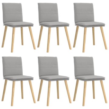 Vidaxl Jedilni stoli 6 kosov Cloud Grey Fabric